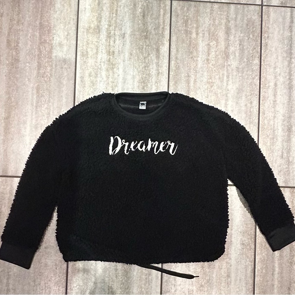 Under Disguise “Dreamer “Black Cozy Pullover Top, Size S